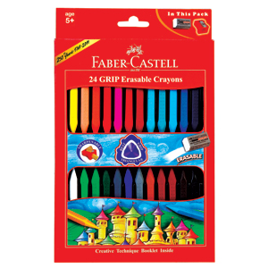 Faber Castell Erasable Crayons Grip (Pack of 24)